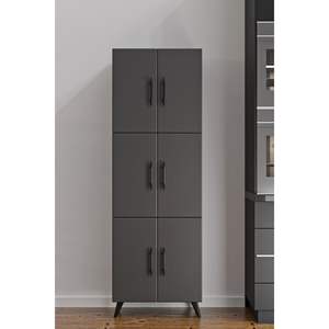 Armario de Cocina Nehir Gris Antracita de 6 Puertas, Mueble de Almacenamiento Multiusos para Baño - Product Image 4