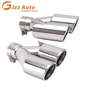 Terminale di <span class=keywords><strong>Scarico</strong></span> <span class=keywords><strong>Doppio</strong></span> in Acciaio Inox per Camion, Diametro Universale 63mm, Ingresso 76mm, Lunghezza 245mm - Product Image 1