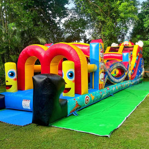 Château gonflable géant commercial pour parcours d'obstacles, jeu de course d'obstacles pour enfants et adultes, château gonflable pour location de fête en plein air - Product Image 4