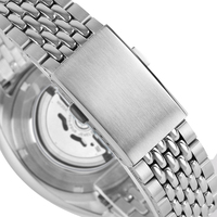 Montre mécanique personnalisée de haute qualité, fonction automatique de date, matériau en acier inoxydable, style de cadran rétro
