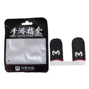 <span class=keywords><strong>MEMO</strong></span> Guanti in Fibra d'Argento di Alta Qualità e Sensibilità, Anti-sudore, per Dita e Pollici, per Giochi su Smartphone come PUBG - Product Image 2