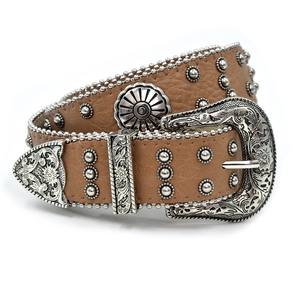 Nouvelle <span class=keywords><strong>ceinture</strong></span> américaine style Y2K transfrontalière, en denim western, punk, vintage, en alliage, cloutée avec motif géométrique imprimé, en promotion - Product Image 5