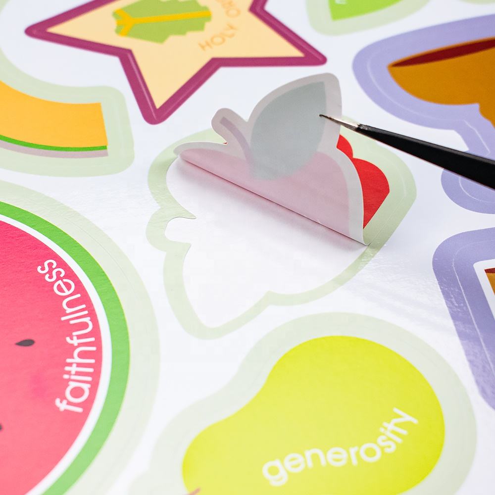 10 pages of milky white static cling (reusable) example