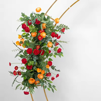 Arc de mariage rond toile de fond support métal cercle ballons arc support Kit avec pied arc fleurs cadre