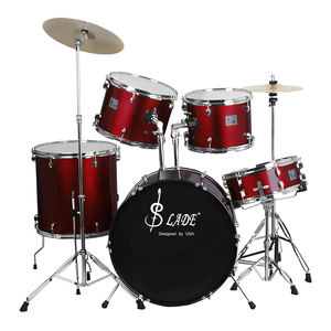 SLADE Brand OEM ODM Grosir Murah Alat Musik Perkusi Dewasa untuk Gereja Sekolah Musik 5 Drum 2 Simbal Drum Kit Drum Set - Product Image 2