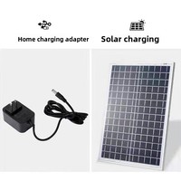 Nouveau ventilateur solaire de sol de 16 pouces 25W, 3 vitesses réglables, oscillant, rechargeable, en plastique, pour usage extérieur et hôtelier