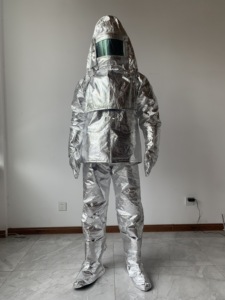 Factory Sale EN11612 Aluminized Anti-radiant Heat Fire Proximity Suit Heat Insulation Fireman Safety Suit Aluminized Clothes - Product Image 2