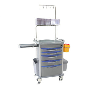 Carrito de Enfermería Help Health M750, Carro Médico de ABS con Cajones y Ganchos para Uso Hospitalario - Product Image 2