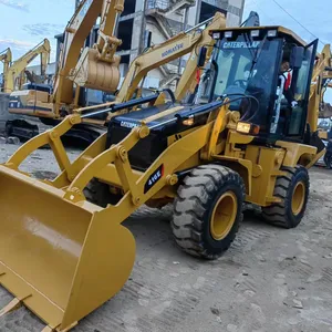 Máquina de construcción de Caterpillar CAT, retroexcavadora de ruedas de segunda mano, CAT 416E 420F 420F2, en venta