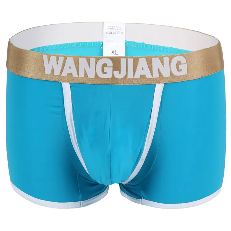 Wangjiang marka low rise özel logolar erkek çılgın renkler moda iç çamaşırı