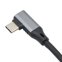 Câble d'extension USB 3.1 Type-C Gen2 mâle vers femelle à angle de 90 degrés avec gaine en PVC et fixation par vis pour moniteur