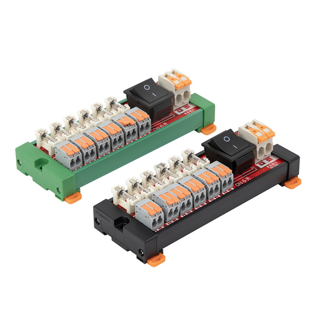 6-Channel DIN Rail Power Distribution Board DC 1-72V Voltage Range 6DZ Circuit Allocation Terminal Blocks Category