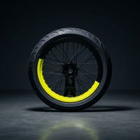 Kit de roues Supermoto KYZ Custom Chrome CNC 17 pouces avec pneus de route complets, pièces de mise à niveau pour moto électrique Surron Ultra Bee