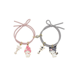 LC20240409 venta al por mayor moda hecha a mano cuerda niños pareja magnética pulseras conjunto - Product Image 3