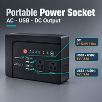 Station d'alimentation portable 146Wh 200W, alimentation 39600mAh, prise intégrée AC DC USB pour le camping, l'alimentation de secours en extérieur