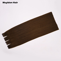 Extensions de cheveux humains à trame plate, double épaisseur, 100% cheveux vierges Remy, couleur naturelle, vente en gros