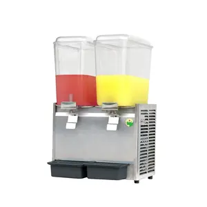 Distributeur Commercial de jus en acier inoxydable, Machine pour boissons froides, refroidisseur de jus, 2 réservoirs, ml