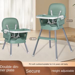 Chaise haute pour bébé en plastique simple pliable réglable sécurité petit tabouret multifonctionnel siège de <span class=keywords><strong>repas</strong></span> pour bébé en croissance - Product Image 2