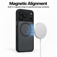Coque de téléphone magnétique anti-chute mate de luxe C0541 pour iPhone 17 Air 16 15 14 13 12 11 18 Pro Max