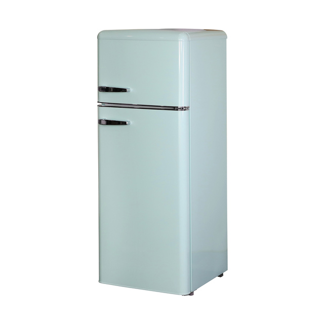 Retro Compact Top-Freezer Fridge  Ideal for RVs & Retro Cafés