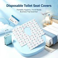 Coussin de siège de toilette jetable emballé individuellement, à usage unique, écologique, imperméable, portable, pour le camping en plein air