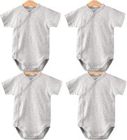 2024 Neues Design Bambus individueller Kleinkind-Kind-Gestrickter Neugeborenen-Strampler Babykörperanzug