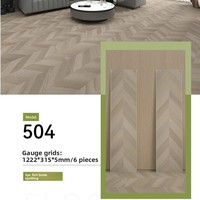 Revêtement de sol SPC en pierre-plastique, motif chevrons, sans formaldéhyde, écologique, étanche, système de pose par clic, design style parquet