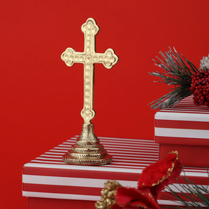 Croix décorative en laiton de haute qualité, tendance, pour table, décoration chrétienne, cadeau religieux pour la maison, salle de prière, église - Product Image 3