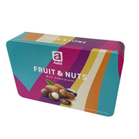 Boîte en métal de qualité alimentaire haut de gamme pour chocolat, boîtes en métal rectangulaires, emballage pour biscuits, bonbons, gâteaux de lune, macarons, desserts, baklava