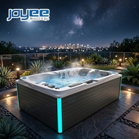 JOYEE Spa compact 2 places, bain à remous extérieur durable en acrylique Aristech avec système Gecko pour la maison et le jardin