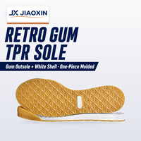 Semelles de chaussures en TPR bicolores rétro, couleur gomme, moulées par injection, pour chaussures de skate homme et femme, vente en gros