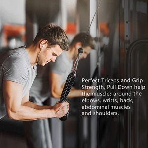 Black Nylon Steel <b>Cable</b> Rope Attachment Gym Training Rope for Home Fitness Bodybuilding - Product Image 5