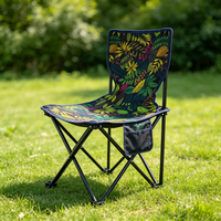 Chaise longue d'extérieur portable et épaissie en tissu Oxford avec structure métallique, idéale pour la pêche, la plage, les pique-niques, le camping, et comme ensemble table et chaise pliantes pour le salon.