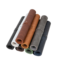 Tapis de souris en cuir personnalisé à motif Crazy Horse, imperméable, grande taille, pour bureau, maison, ordinateur