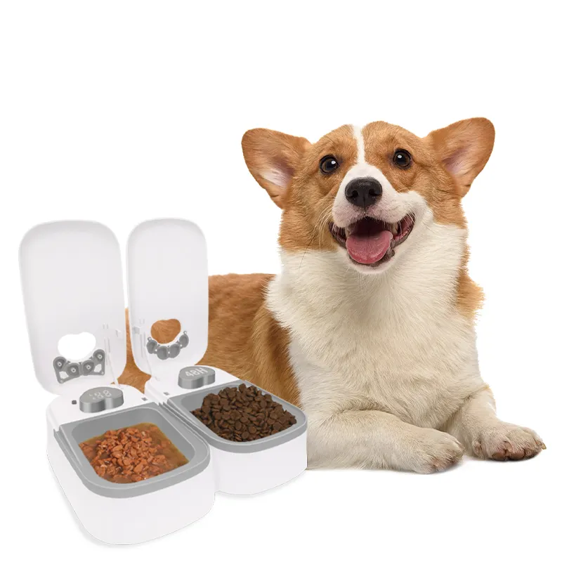 700l Pet Feeder 2 In 1 Automatic For Cats Dogs Auto Timer Feeder Pets Battery Operated