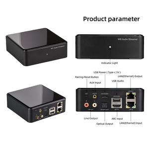 Receptor de Audio Wifi BT5.4, Preamplificador de Transmisión Inalámbrica, Reproductor de Audio con Entrada Óptica Aux HDM I ARC - Product Image 1