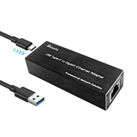 Adaptateur Ethernet USB C 1 Gbps Type-C 3.0 RJ45 Adaptateur réseau LAN Boîtier en aluminium Alimenté par bus USB Compatible MacOS Windows XP Linux