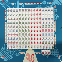 Juego de Mahjong de Lujo Vintage con Diseño de Dragón Oriental, Fichas de Acrílico, Estilo Americano, en Oferta