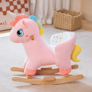 <span class=keywords><strong>2025</strong></span> tùy chỉnh động vật Unicorn Rocking Chair <span class=keywords><strong>Plush</strong></span> mềm cưỡi Đồ chơi bé Rocking Horse - Product Image 3