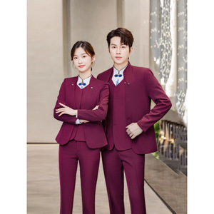 Unisex Business Suit Set With Vest Shirt Trousers Skirt Anti-Wrinkle Worsted Fabric For Adults Cross Border Trade - Product Image 2