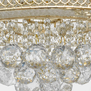 Ventilateur de plafond en cristal rétractable et réversible de 4 pouces avec télécommande et 3 lumières LED changeantes pour salon - Product Image 5