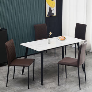 Meubles Jiening Nouvelle conception Style nordique Tables à manger en pierre frittée et métal avec chaises Table à manger moderne - Product Image 5