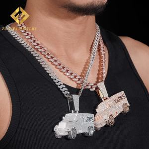 Iced Out New Trend Hip Hop Car Jewelry 925 Silver Pass Diamond <b>Tester</b> GRA VVS Moiisanite Diamond Pendant Necklace Charm Pendant - Product Image 6