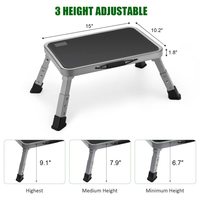 Marchepied réglable avec escabeau à plate-forme antidérapante avec pieds en caoutchouc épais pour adultes ou enfants escabeau pliable