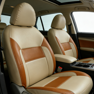 Housses de siège auto en cuir Nappa de luxe sur mesure, ensemble complet pour K5 A7, protection intérieure toutes saisons - Product Image 1