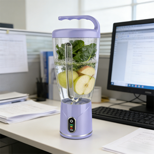 Blender portable pour boissons alimentées par batterie de 1000 ml pour les voyages en plein air, facile à transporter, machine à smoothies puissante pour la maison, hachoir sans BPA, USB-C - Product Image 1