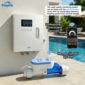 Système de contrôle automatique de la qualité de l'eau de <span class=keywords><strong>piscine</strong></span> via application WiFi intelligente (pH/ORP/Température) - Testeur et moniteur de qualité de l'eau de <span class=keywords><strong>piscine</strong></span> connecté à un chlorinateur au <span class=keywords><strong>sel</strong></span> - Product Image 4