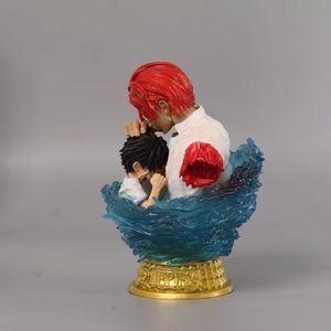 Figurines Luffy Buste PVC Anime Collection Modèle Statue Jouets d'Anniversaire pour Enfants, Figurines GK Cheveux Rouges, Figurines, 1 Pièce - Product Image 3