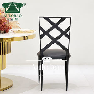 Alquiler de fiesta Cross Back Black Aluminio Metal Boda Evento Silla - Product Image 6