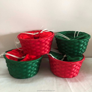 Cesta de Navidad de bambú tejida a mano, cesta de almacenamiento de decoración, cesta de regalo, fiesta, virutas de madera, precio barato, cesta de regalos de Navidad - Product Image 5